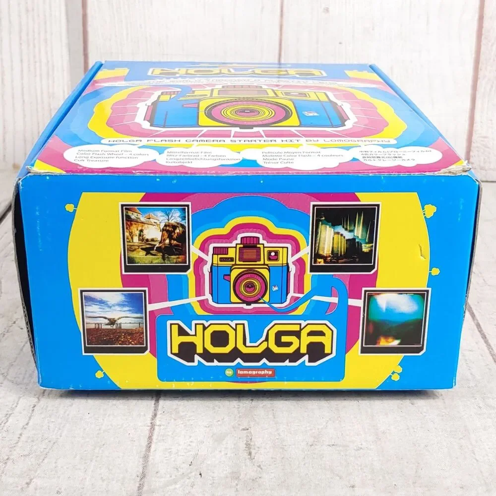 PARTS ONLY, Lomography Holga 120 CFN Film Camera - Color Rainbow Pink - UNTESTED